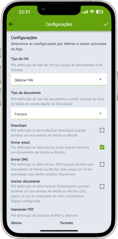 Facturalusa App - Configurações